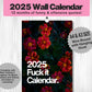 2025 Swear Word Wall Calendar