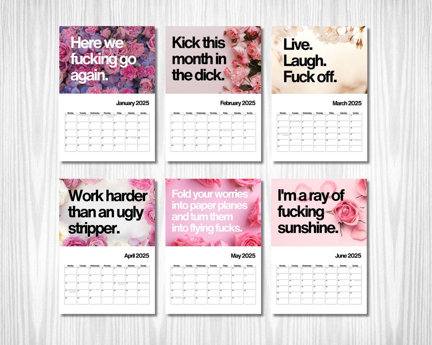 2025 Swear Word Wall Calendar