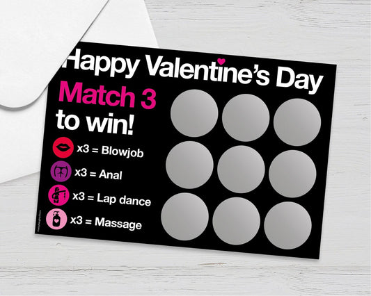 Valentine's Naughty Scratch Card